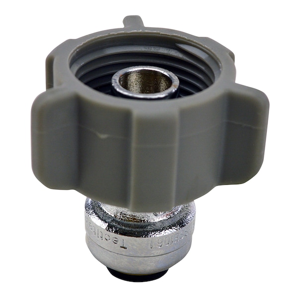 Apollo 1/4 in. (3/8 in. O.D.) Chromed Brass Push-To-Connect x 7/8 in. Female BC Toilet Straight Connector FSBFAU1478 - main